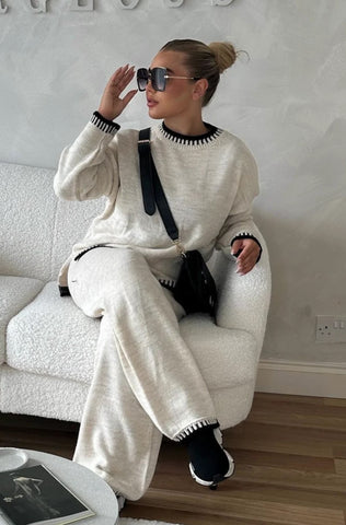 KNITTED JUMPER AND TROUSERS