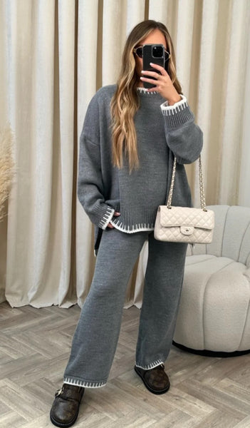 KNITTED JUMPER AND TROUSERS