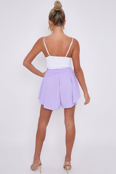 HIGH WAIST WIDE LEG SHORTS