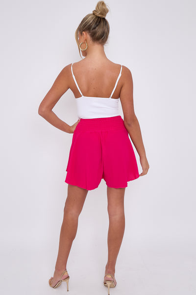 HIGH WAIST WIDE LEG SHORTS