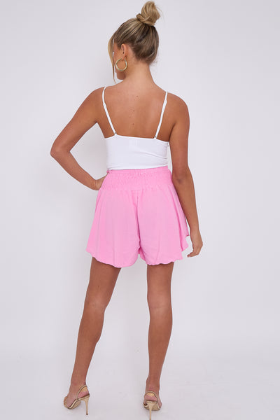 HIGH WAIST WIDE LEG SHORTS