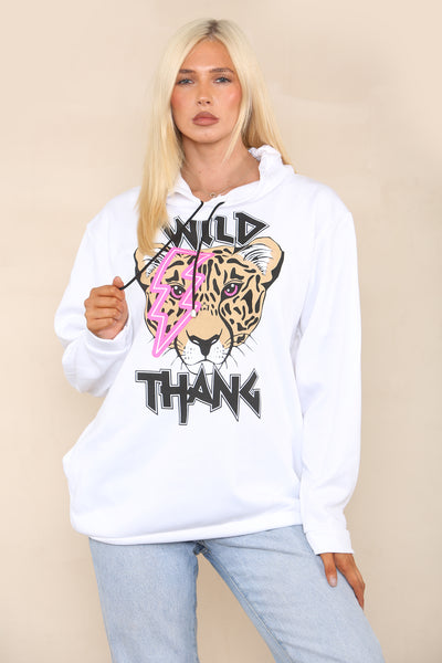 WILD THANG PRINT HOODIE