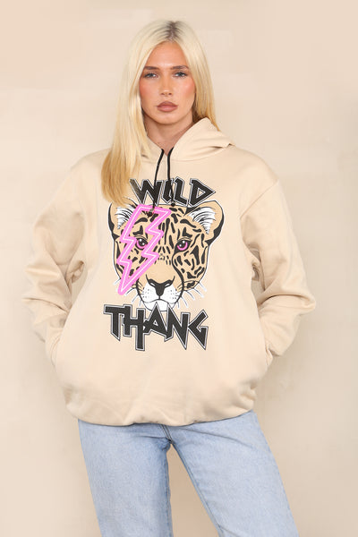 WILD THANG PRINT HOODIE