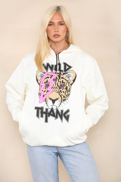 WILD THANG PRINT HOODIE