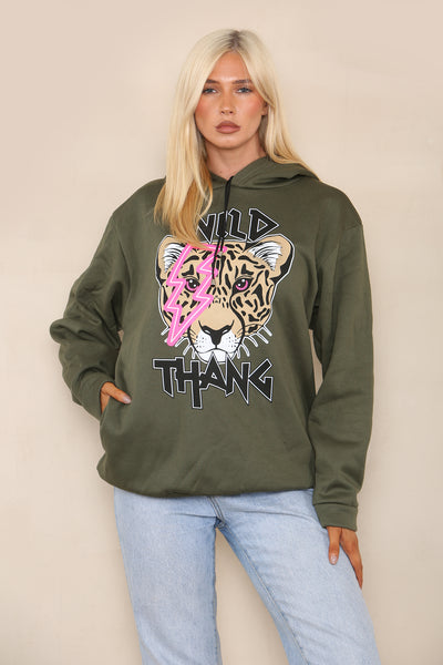 WILD THANG PRINT HOODIE