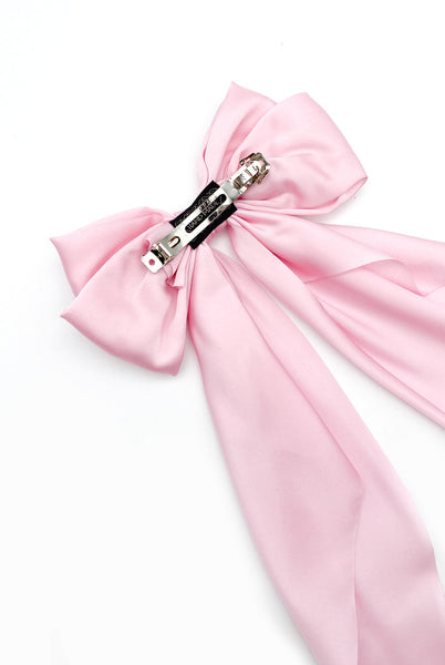 Oversized Satin Hair Bow Clip