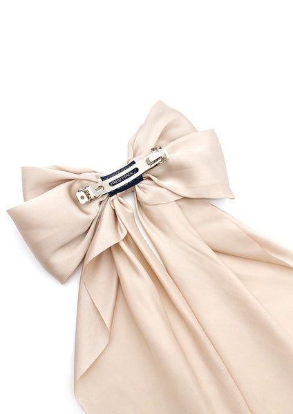 Oversized Satin Hair Bow Clip