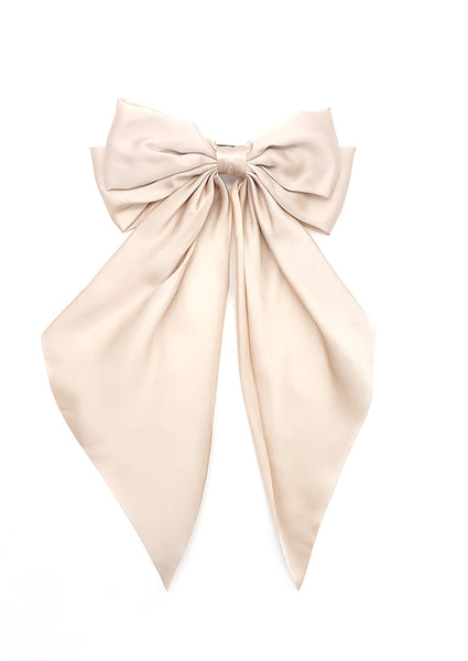 Oversized Satin Hair Bow Clip