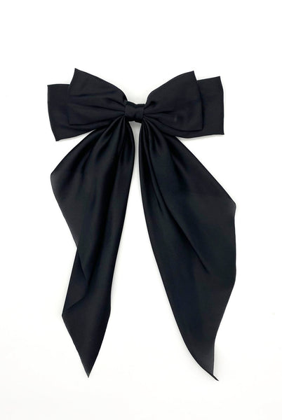 Oversized Satin Hair Bow Clip