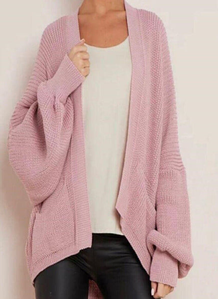 SHORT BALLOON SLEEVE CARDIGAN