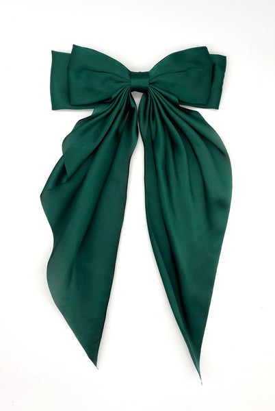 Oversized Satin Hair Bow Clip