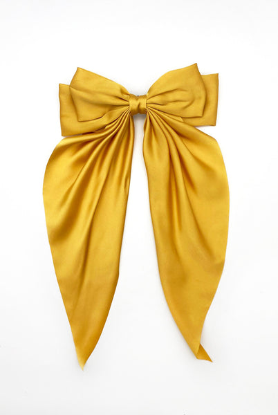 Oversized Satin Hair Bow Clip