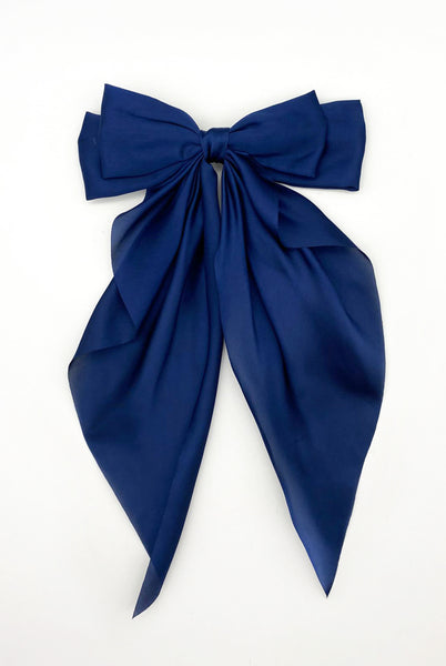 Oversized Satin Hair Bow Clip