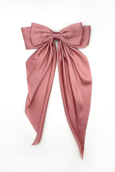 Oversized Satin Hair Bow Clip