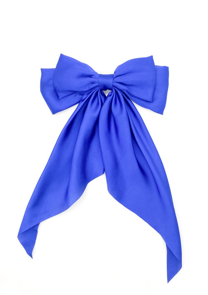 Oversized Satin Hair Bow Clip