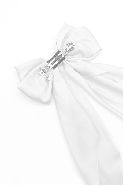 Oversized Satin Hair Bow Clip