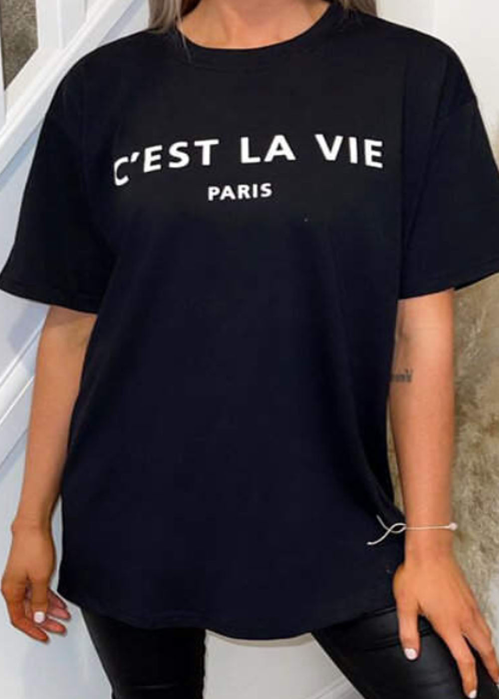 C'est La Vie Paris Slogan T-shirt