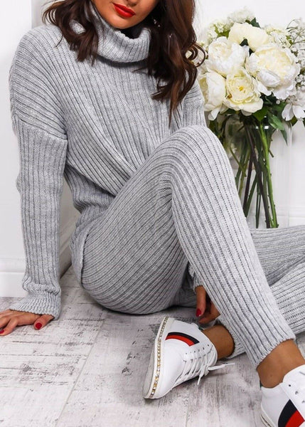 Ribbed Knitted Loungewear Set