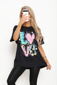 Multi Love Printed T-shirt