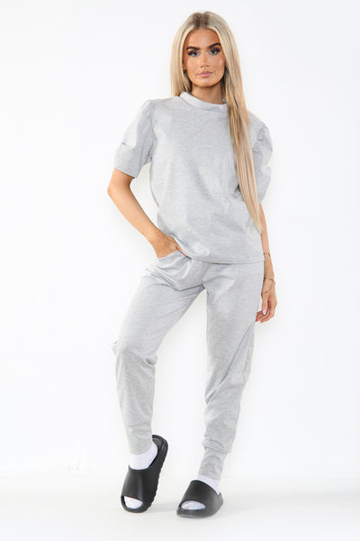 Ruche Arm Jogger Two Piece Loungewear Set