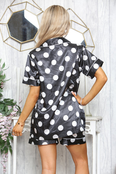 POLKA DOT PYJAMA SHORTS SET