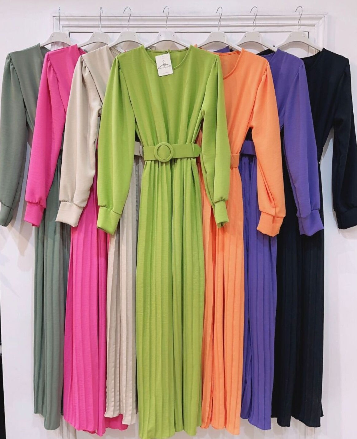 PLEATED BUCKLE BELTED JUMPSUIT